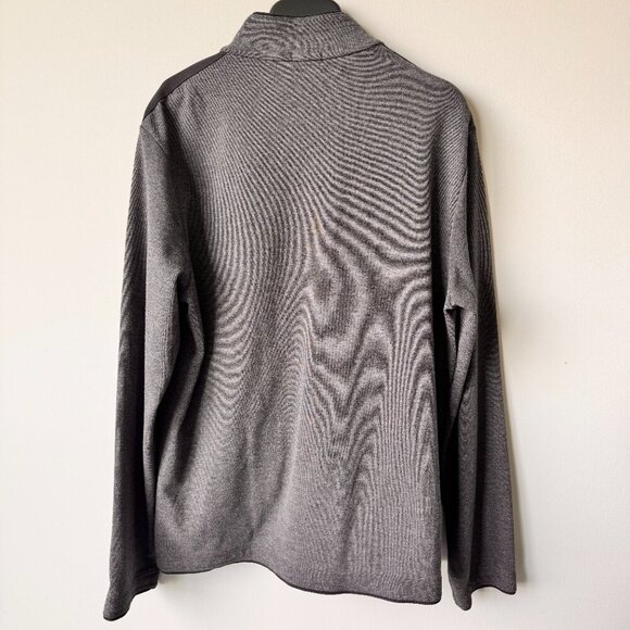 Hugo Boss Slim Fit Stretch Zip-Up Cardigan Sweater Long Sleeve Dark Grey - Picture 7 of 11